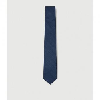 Corbata de seda Chambray Solid marino Hackett London