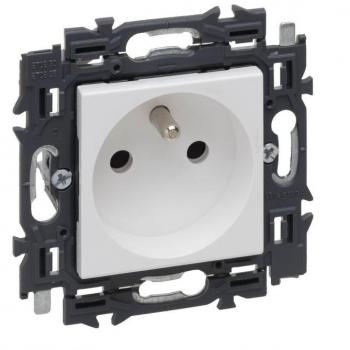 Legrand Stopcontact 2-Polig met Penaarde Volledig Apparaat 16A met Steekklemmen en Spanklauwen - Valena Next Wit Opaal (741520)