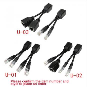 RJ45 POE Adapter Cable Connectors - 2pcs