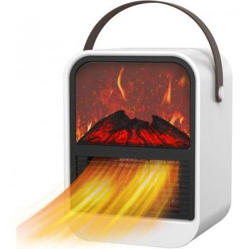 Kompakter Heizlüfter mit Kamin-Effekt