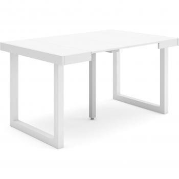 Tavolo Consolle Modulari 140 x 90 cm – Stile Moderno – 6 Persone – Bianco