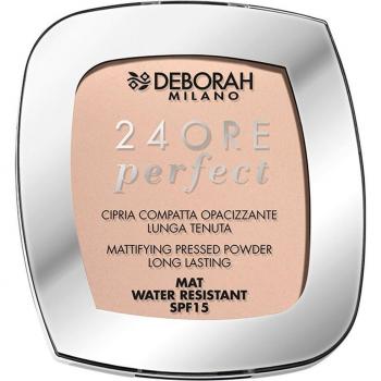 Feines Pudermake-up Deborah 24OR Perfect Nr. 02 Hellrose, Sonnenschutzfaktor 15