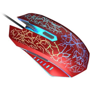 VersionTech. Mouse da Gaming con Cavo, sensore Ottico Fino a 2400 DPI, 6 Tasti e Illuminazione a LED con 7 Colori