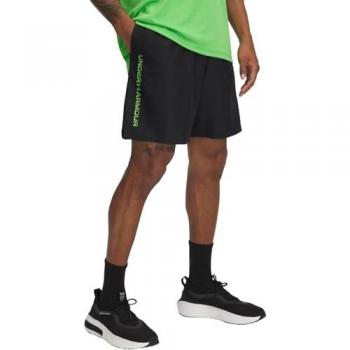 Under Armour Tech Woven Wordmark Shorts Zwart / Cyber Groen M Man