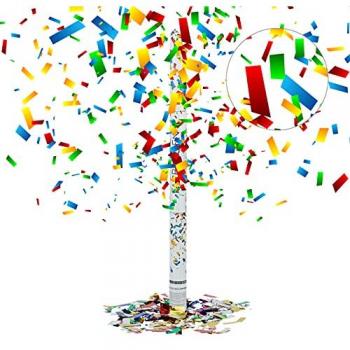 Relaxdays Party-Popper 80 cm – Bunte Konfettis