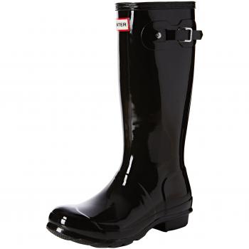 Youth Original High Gloss Black Hunter Wellington Boots - UK Size 2 / Euro 34