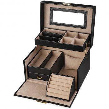SONGMICS Schmuckschatulle mit Spiegel und Schubladen