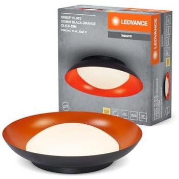 Luminaire Plafonnier ORBIS 19W 310mm Noir/Orange