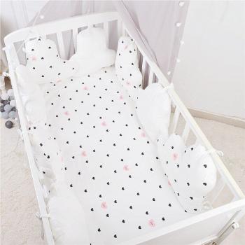 Protecteur de lit bébé doux et épais - Pare-chocs décoratif pour chambre de nouveau-né, modèle YCZ041