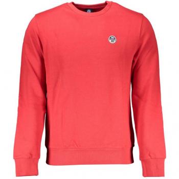 North Sails Red Sweatshirt with Applique Logo, Size M