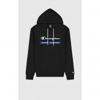 Champion Felpa con cappuccio e logo Nera da Uomo