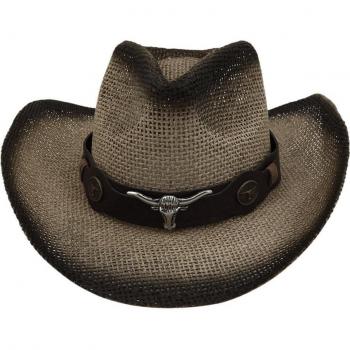 Retro Western Cowboy Leather Belt Cap