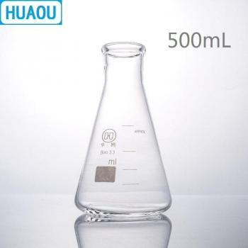 Erlenmeyer Triangular Cónico 500 mL HUAOU – Equipo de Laboratorio