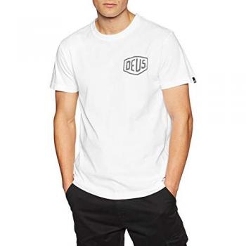 Camiseta Masculina Deus Ex Machina Biarritz Address en Blanco