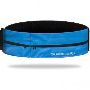 Pro Reflective Elastic Waist Belt Bag with Double Zipper Pocket for Running, Gym, and Yoga