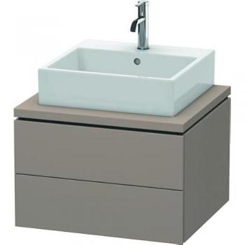 Duravit L-Cube Waschtischunterbau, Breite 620mm, Tiefe 547mm, 2 Schubkästen, Farbe: Basalt Matt