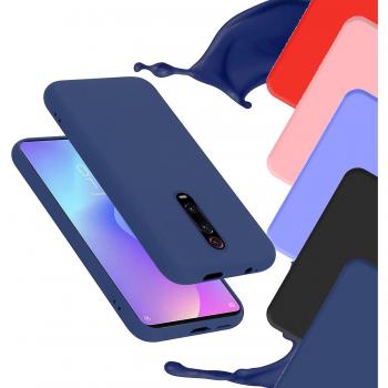 Custodia Protettiva in Silicone TPU Liquido Nera per Xiaomi Redmi K20/K20 Pro/9T