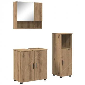 Artisan Oak Bath Cabinet Set – VidaXL