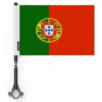 Polyester Portuguese Flags – 20 Pack (14×21 cm) with Plastic Mast