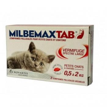 Novartis Milbemaxtab Petits Chats de 0,5 à 2kg 2 Comprimés