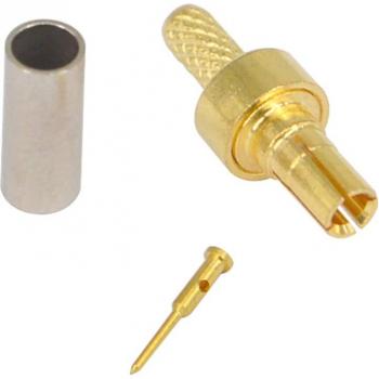 Conector CRC9 macho crimpado recto para cable coaxial RG316 RG174 RG178 - 4 piezas