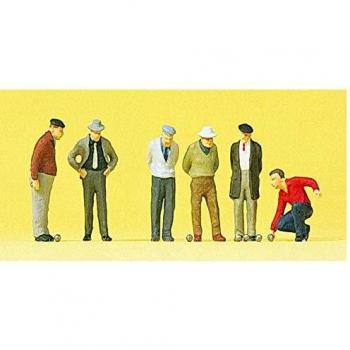Ensemble de 6 Joueurs de Pétanque - Modélisme HO 1/87