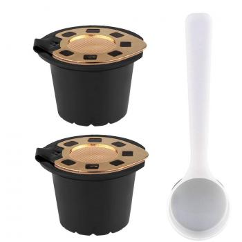 Filtro de café recargable reutilizable Filtro de cápsula 2 cápsulas de café Nespresso Compatible con Nespresso
