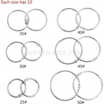 10pcs Metal Book Binder Rings