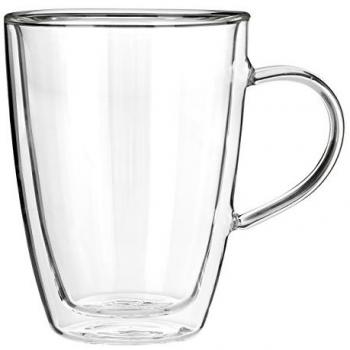 Orsina Amari Classic 330 ml Double‑Wall Glass Coffee Mug – Clear Finish