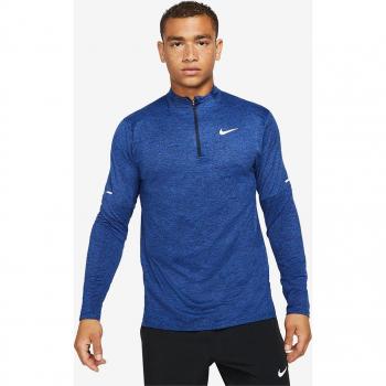 Nike Camiseta Deportiva Dri‑FIT 3XL Azul Hombre con Cierre de Cremallera Medio