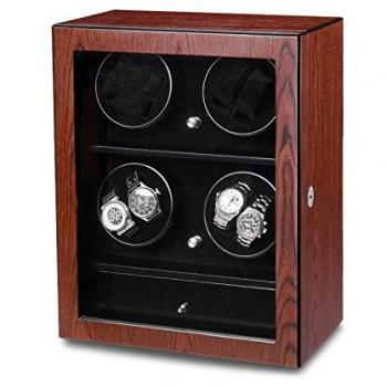 Ferocase FC2093 Uhrenbeweger 20 Uhr im Ebenholz‑Design