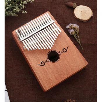 Customizable 17-Key Kalimba with Mahogany Body