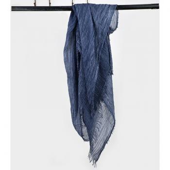 Écharpe chaude et douce pour hommes, grise, 190x85cm, en coton froissé