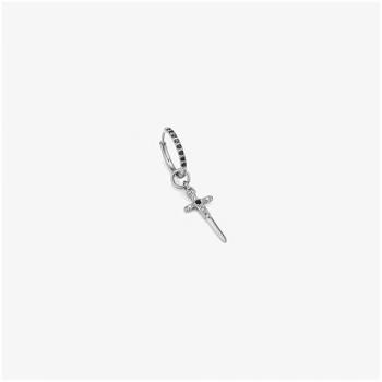 Pendientes Radiant Pirate Sword para Hombre en Acero Plateado