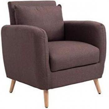 CLP Sessel Tilgard Braun mit Holzbeinen