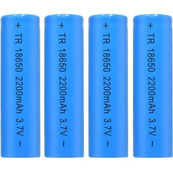 Original 4x 18650 Rechargeable Li-ion Battery Pack, 3.7V 2200mAh Flashlight Power