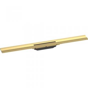 Hansgrohe RainDrain Flex caniveau de douche 80 cm, kit de finition, raccourcissable, montage mural, or poli 56051990