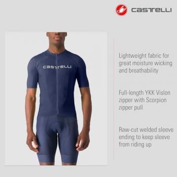 Castelli Prologo Lite Jersey – XL – Belgian Blue / Ivory – Wheelbase Edition