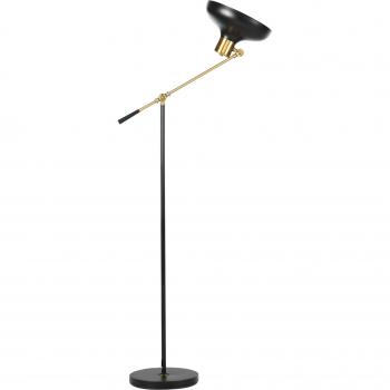 HOMCOM Stehlampe, Höhenverstellbarer Standlampe, 40 W schwenkbar Stehleuchte, Bogenlampe, Leselampe mit E27 Sockel, für Wohnzimmer, Schwarz