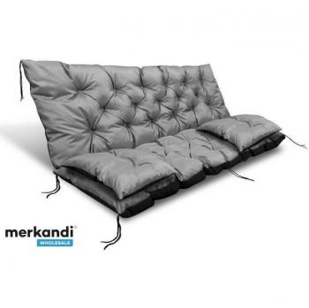 Cojín para banco columpio gris 180x60x50 cm + 2 cojines