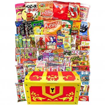 3er Kinder‑Süßigkeitsset Dagashi – Gelbe Truhen‑Tüte RBR70