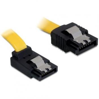 DELOCK 82804 - SATA 6 Gb/s Cable straight to upwards angled 30 cm yellow