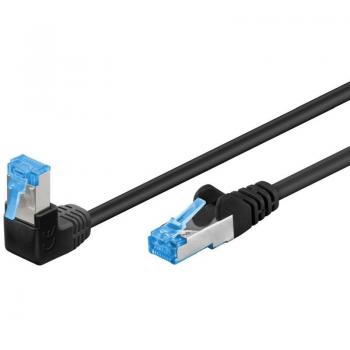 Patchkabel Cat.6a S/FTP (PiMF), 1x 90° gewinkelt