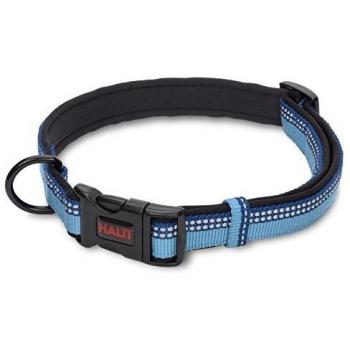 Reflektierendes Hundehalsband aus Nylon für Hunde von 25-35 cm Größe, Farbe Blau