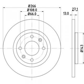 HELLA 8DD 355 105-751 Bremsscheibe Vorderachse