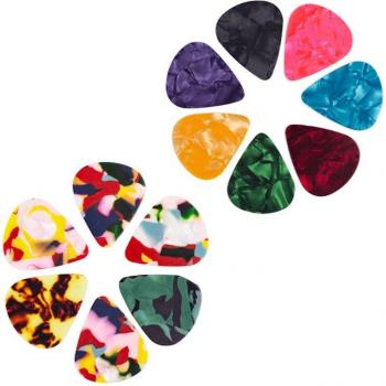 50 Guitar Picks Set - Acoustic Electric Bass Accessories