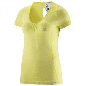 Camiseta Feminina Salomon Elevate Seamless Amarela