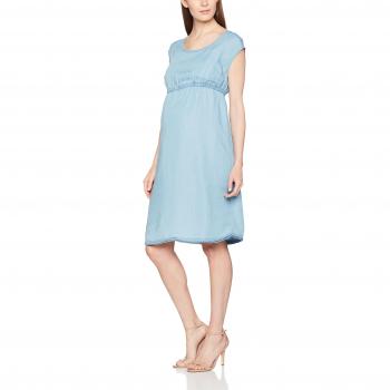 MAMALICIOUS Mlfarley Ss Woven a, Vestido para Mujer, Azul