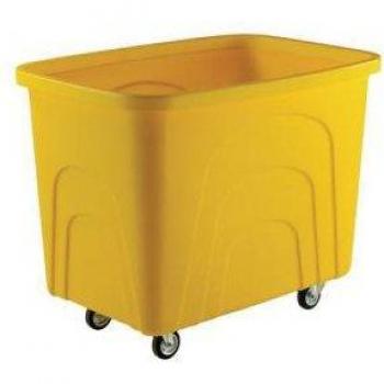 Slingsby Yellow Poly Base Corner Wheeling Plastic Container Truck