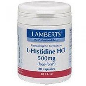 Lamberts Histidina HCl 500mg - 30 Cápsulas